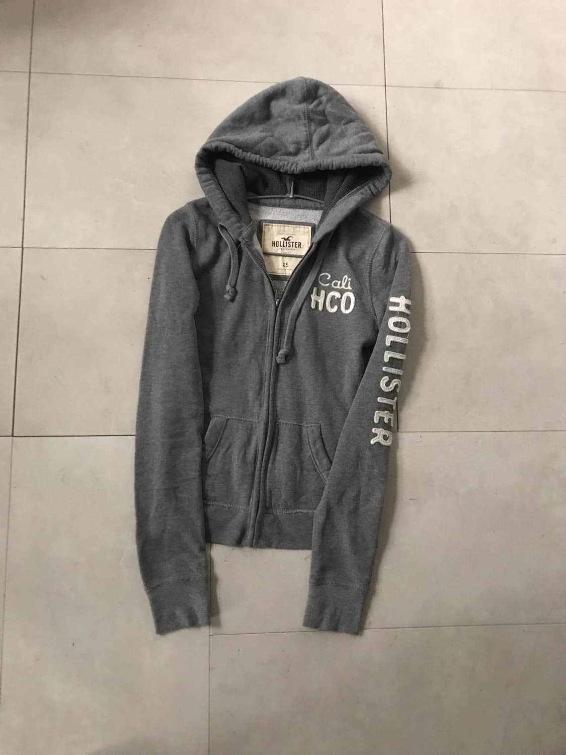 홀리스터 그레이 딱붙핏 후드집업 상품이미지8