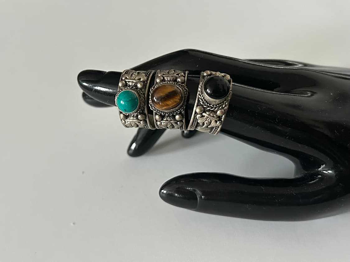 인도 메탈 원석 링 상품이미지1