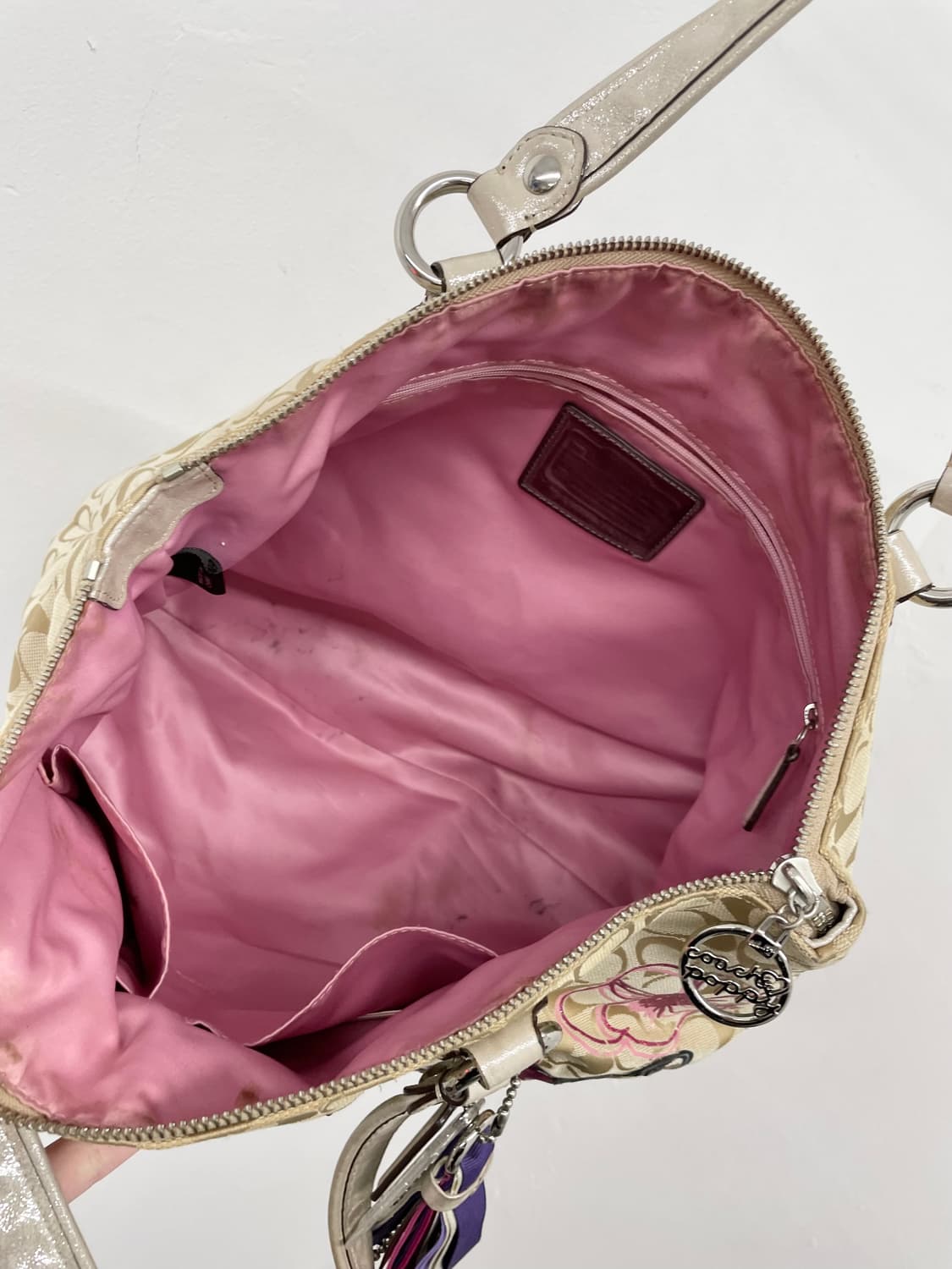 코치 자카드 자수 키링 쇼퍼백 상품이미지10