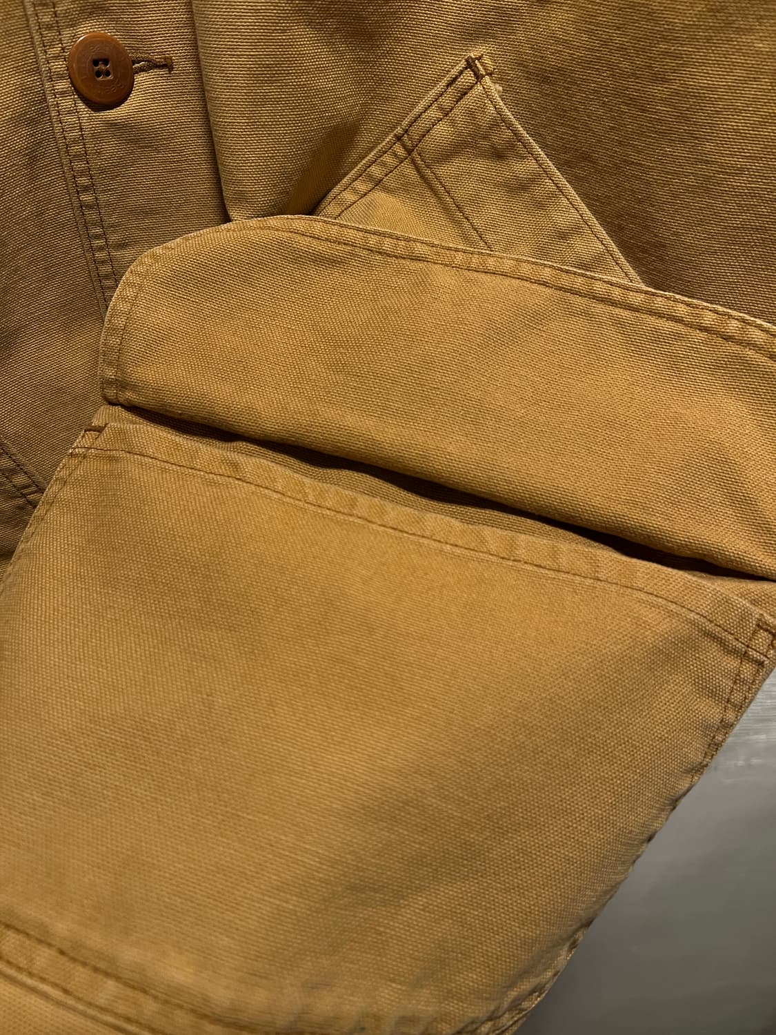 [2XL]90's 엘엘빈 USA 체크 라이닝 브라운 캔버스 헌팅 자켓 상품이미지5