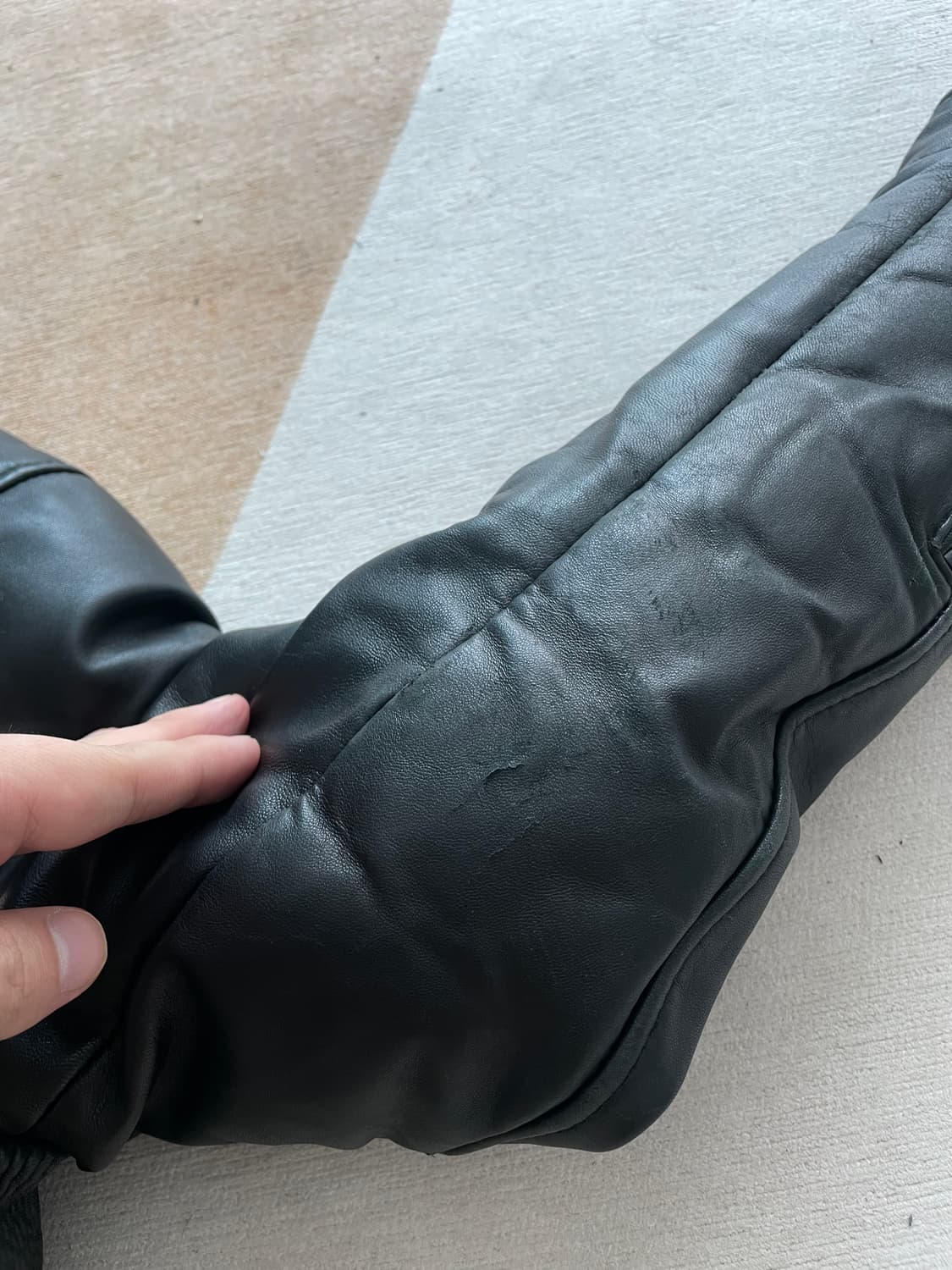 (L) 락시크 바이커 투웨이 가죽 패딩 상품이미지10