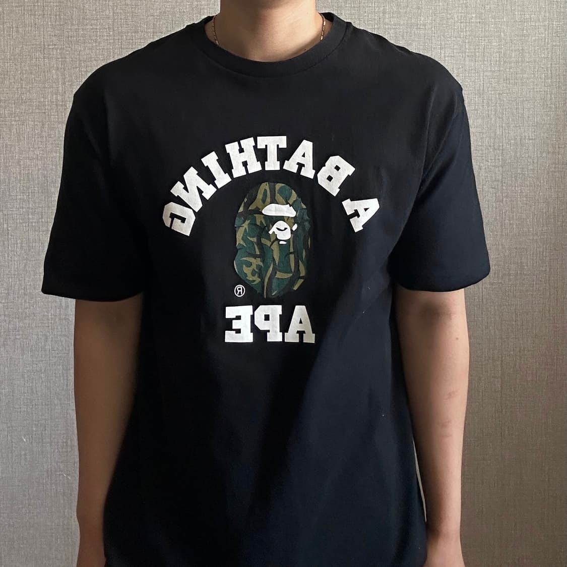 Bape 베이프 카모컬리지 헤드사루 반팔 티셔츠 XL 상품이미지2