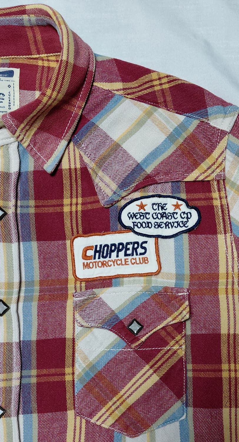 [M] Luckystore Tailors 웨스턴 패치 체크 셔츠 상품이미지3