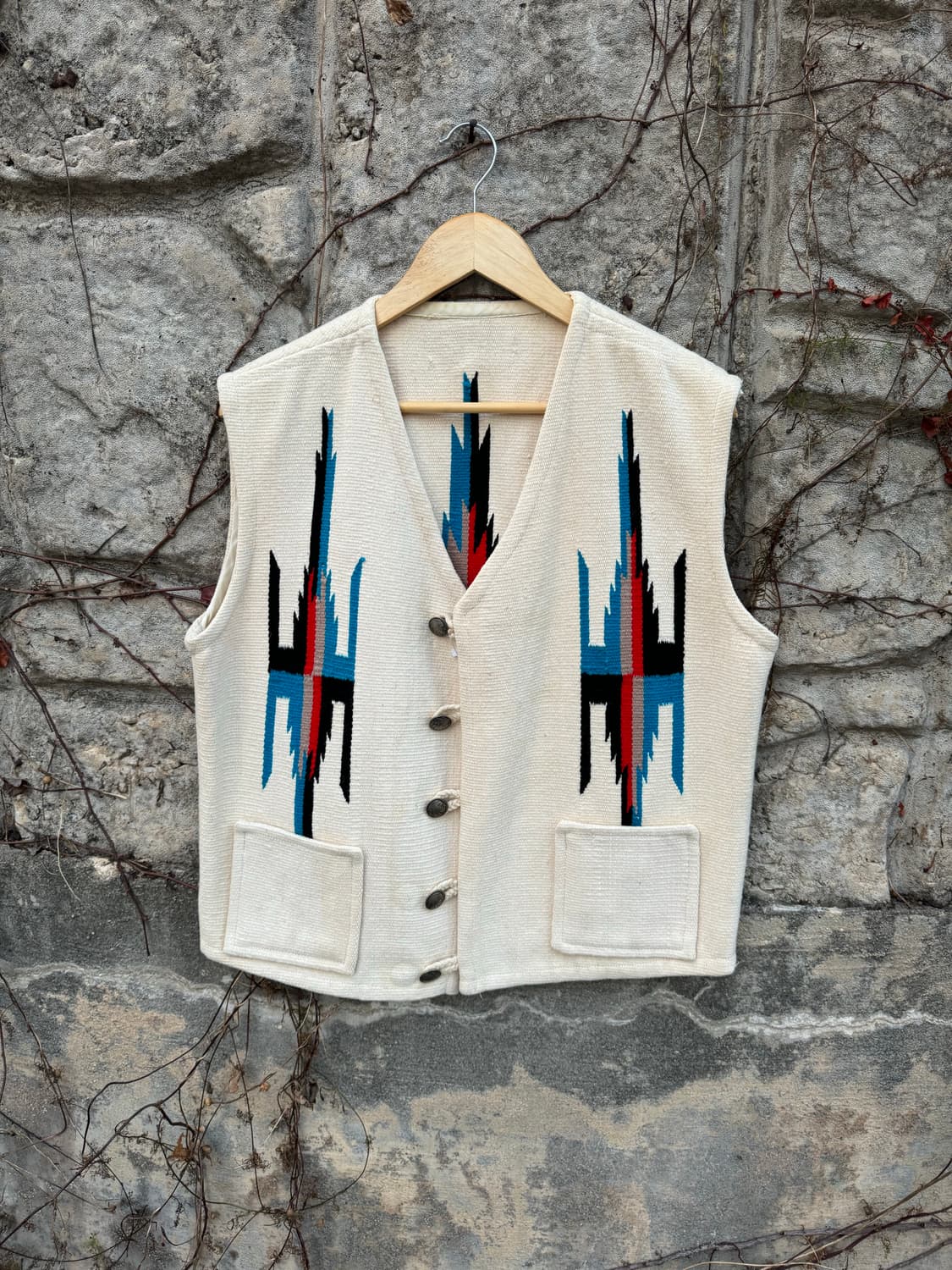 40s ~ 50s 빈티지 오르테가 치마요 베스트 나바호 웨스턴 빅사이즈 상품이미지1