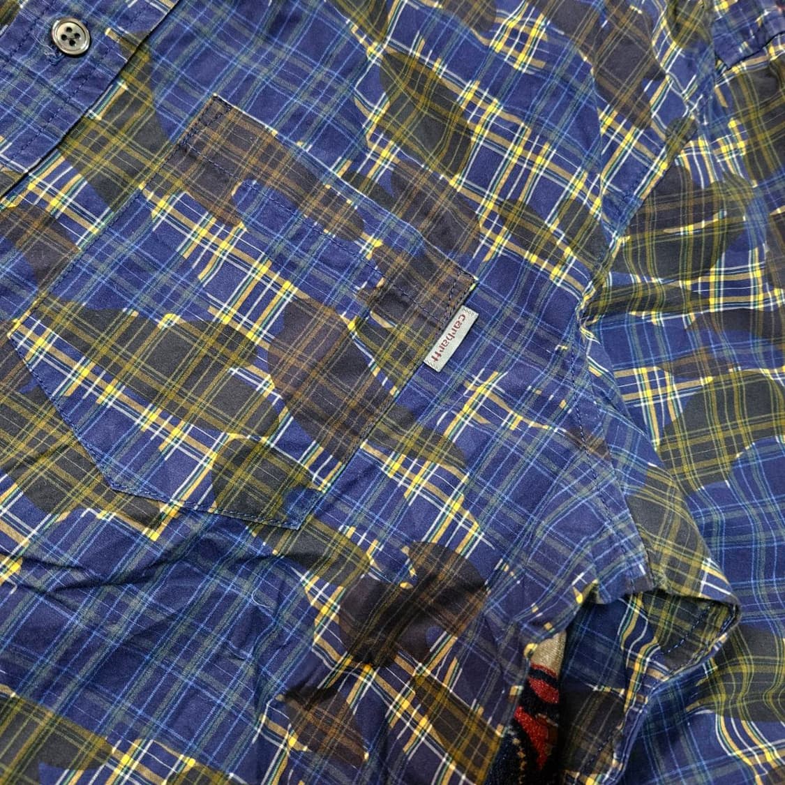 칼하트 메트로블루 컬렉션 블루 카모 체크 셔츠 상품이미지6