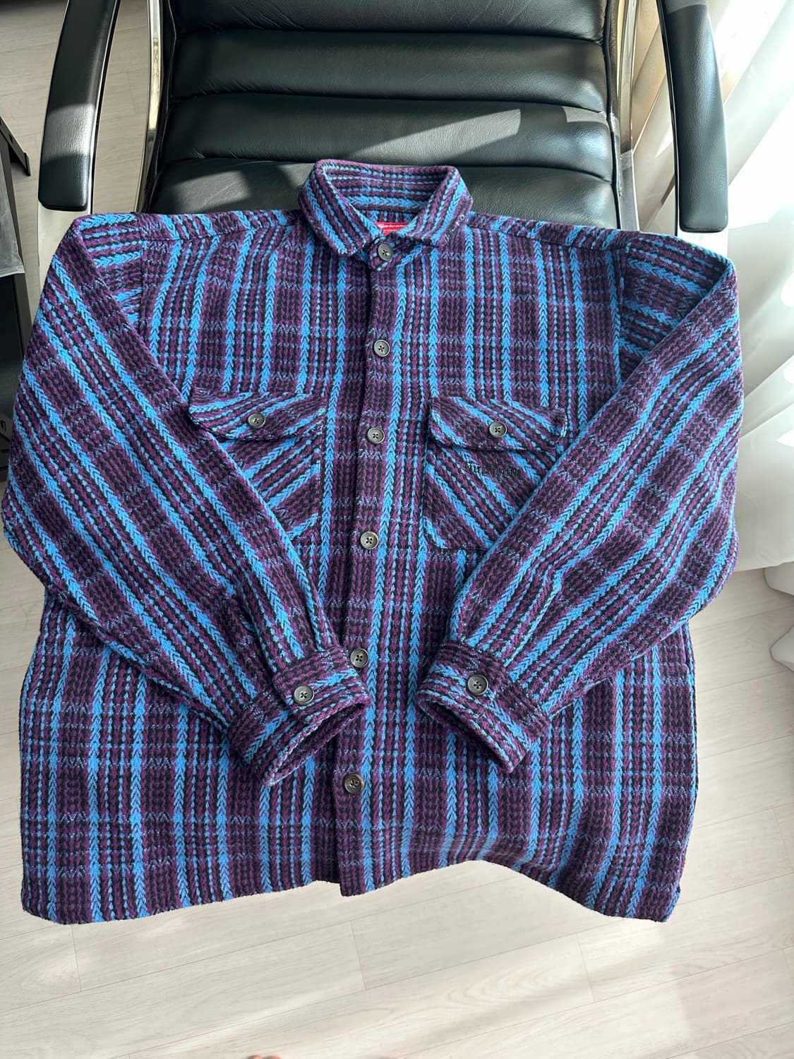 슈프림(Supreme) 22FW 헤비 플란넬 셔츠 다크 플럼 상품이미지3