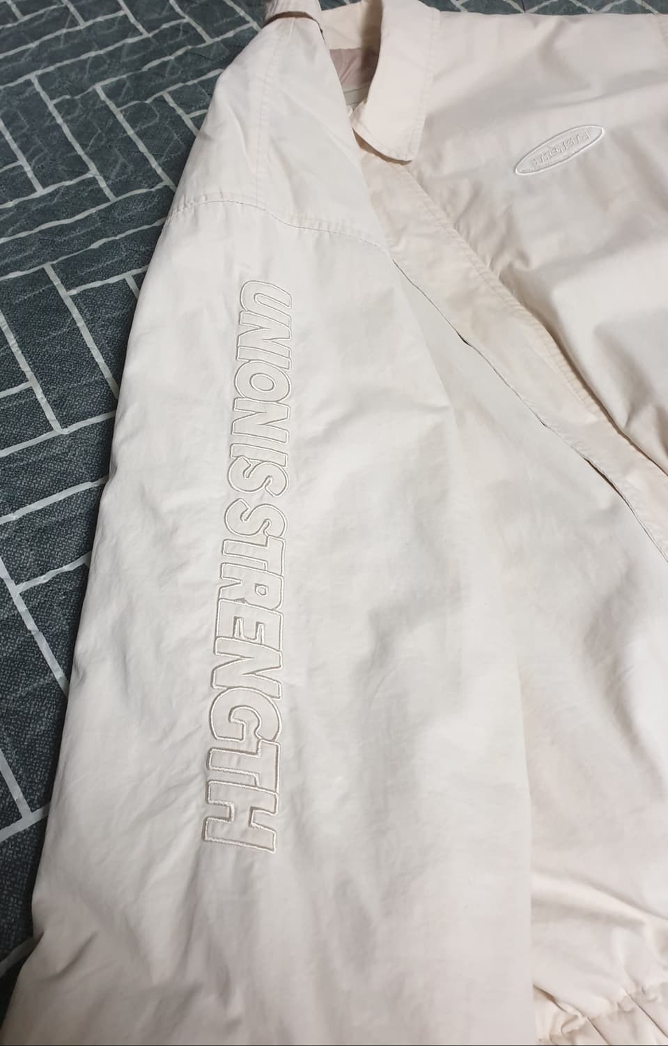 더블유브이프로젝트 안감누빔 짚업 자켓 아이보리 (XL) 상품이미지3