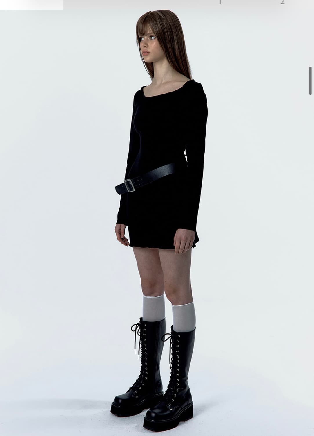 니트 롱슬리브 탑 드레스 상품이미지3