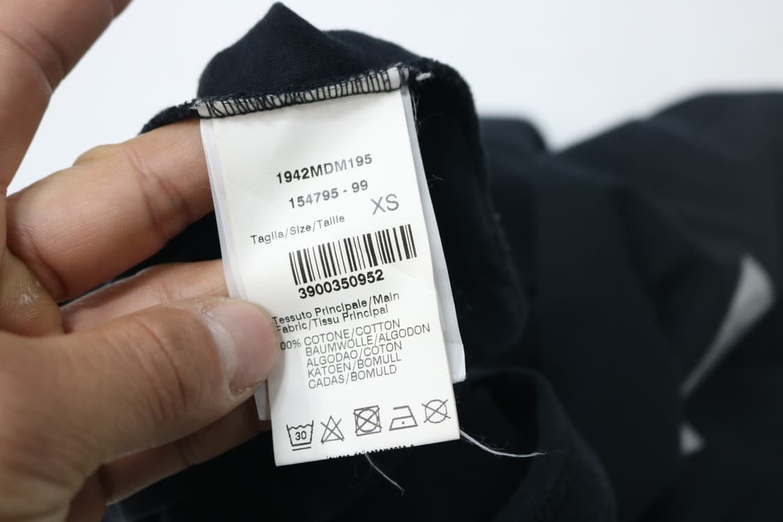 MSGM 엠에스지엠 실버 박스로고 블랙 반팔 티셔츠 (XS) 상품이미지8