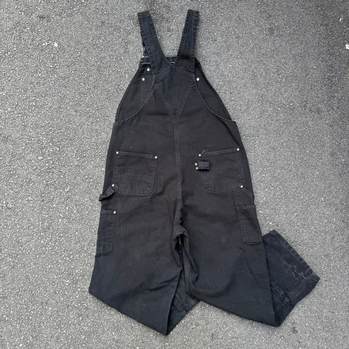 칼하트 더블니 오버롤 블랙 42x34 상품이미지4