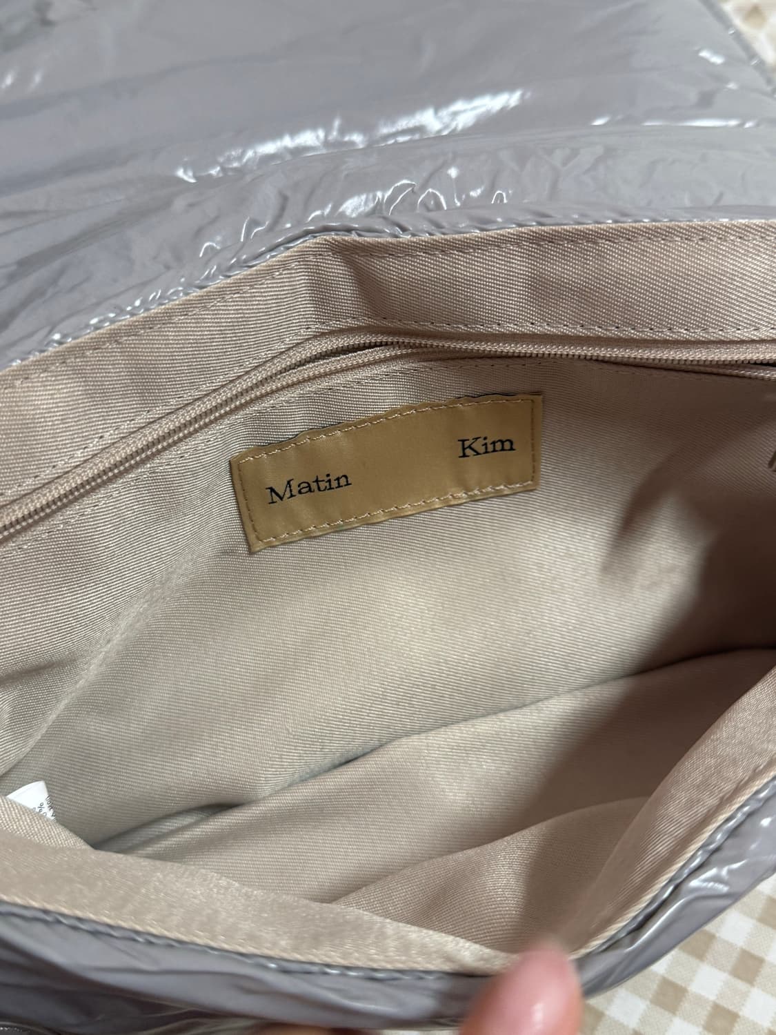 마뗑킴 패딩백 라이트그레이 상품이미지3