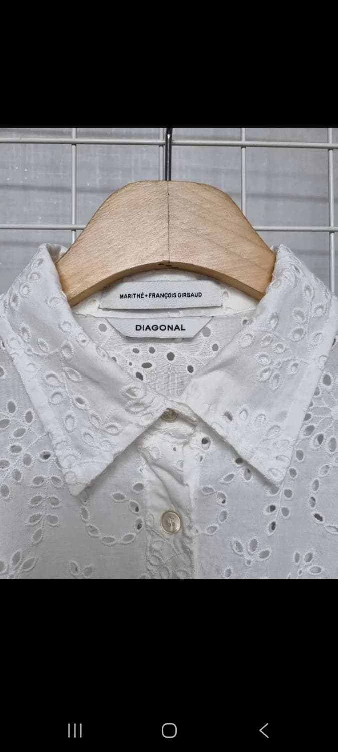 마리떼프랑소와저버 다이애그널 펀칭블라우스  55~66 상품이미지4