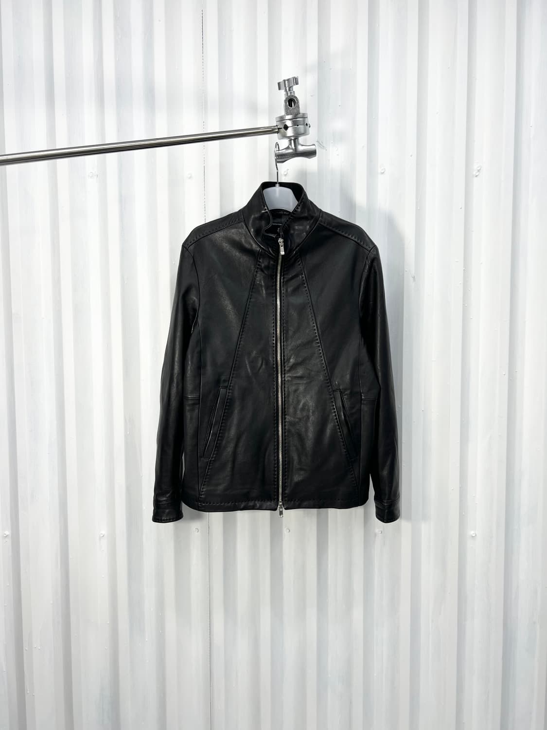 Lambskin stitch single jacket 상품이미지2