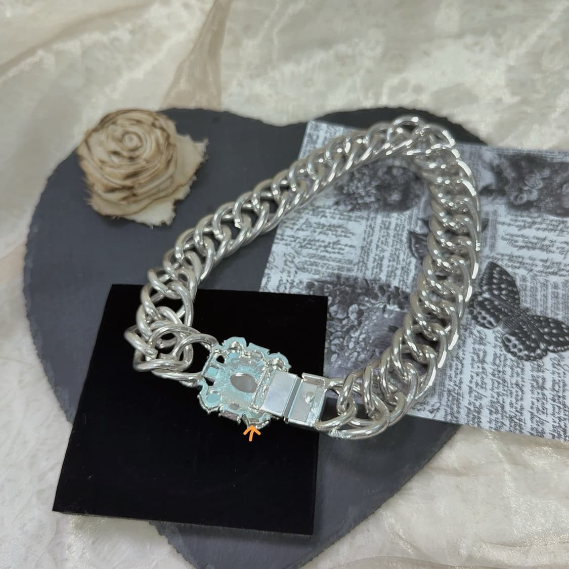 빈티지 빅크토리아 마테 오리엔탈 쿠바체인 목걸이 상품이미지3