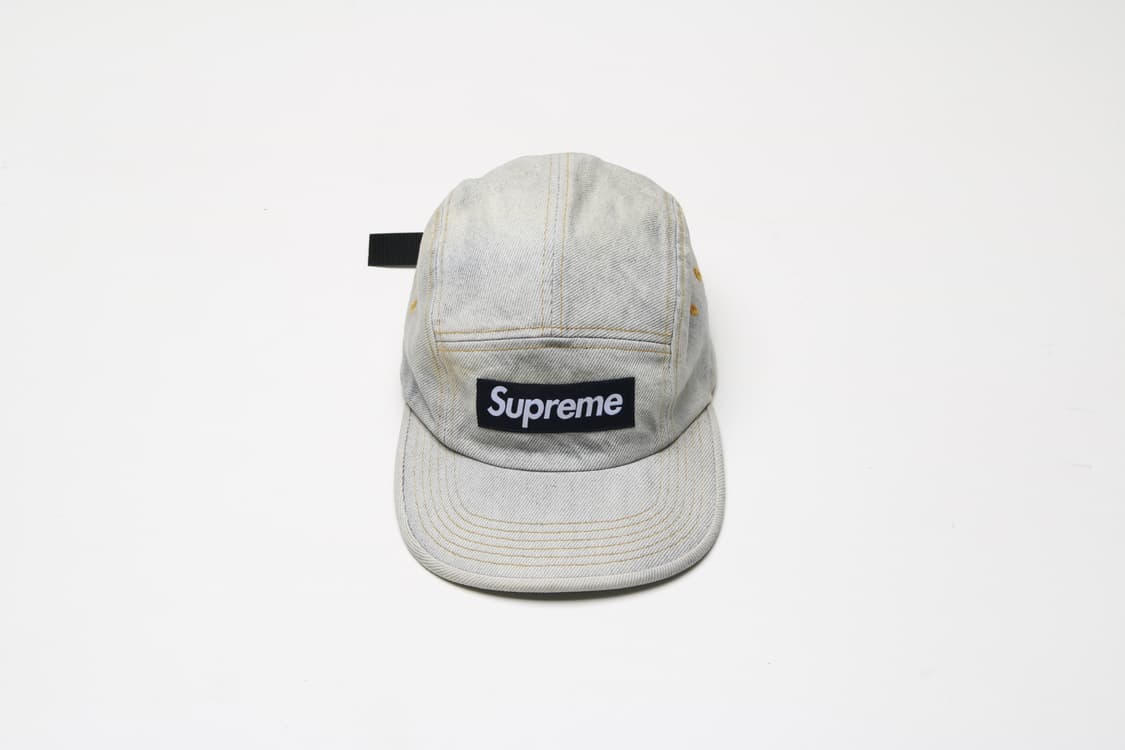 23ss 슈프림 더티 인디고 데님 캠프캡 모자 상품이미지1
