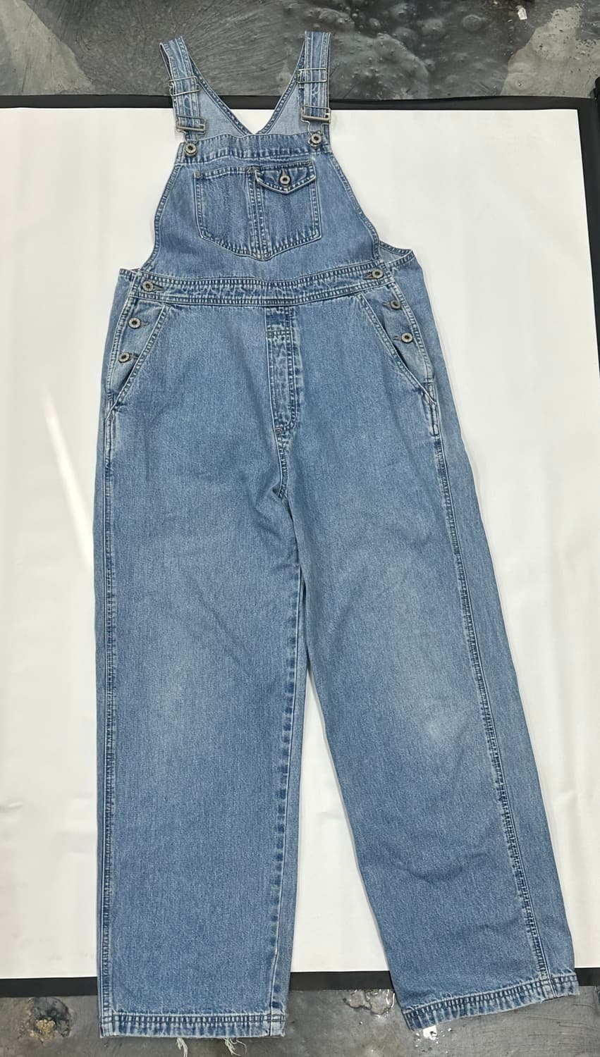 재팬 Gap 데님 빈티지 워싱 멜빵 팬츠  일자핏 핀터 바디슈트 상품이미지5