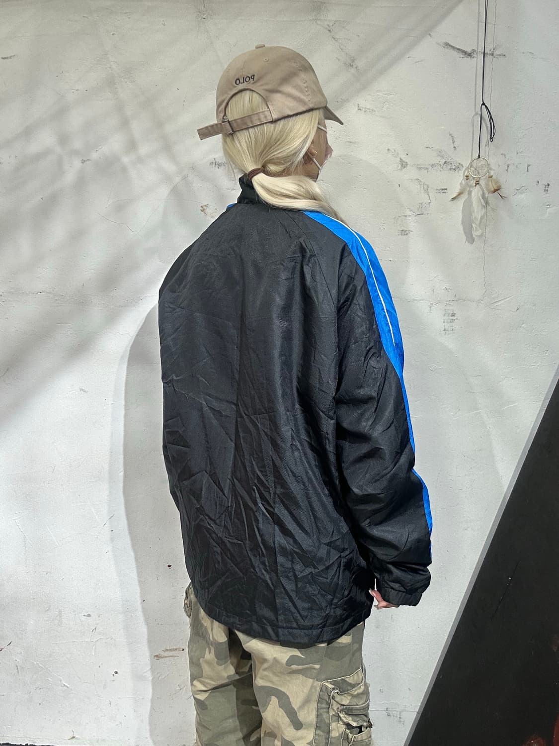 나이키 블랙 블루 사이드 라인 바람막이 자켓  상품이미지3