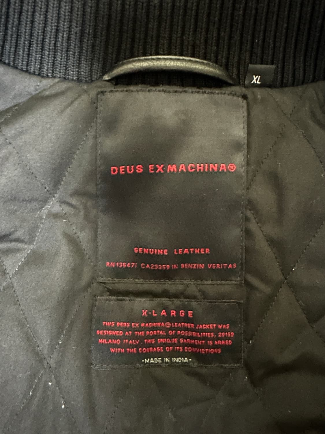 데우스 엑스 마키나/스피드샵 봄버(레더 바시티 자켓) (XL) 상품이미지4