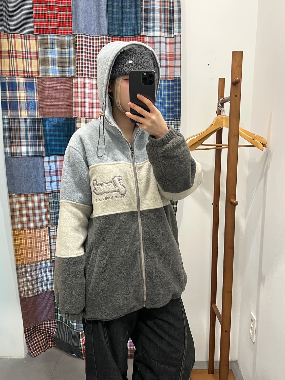 Generation 스카이블루 차콜 플리스 자켓 상품이미지5