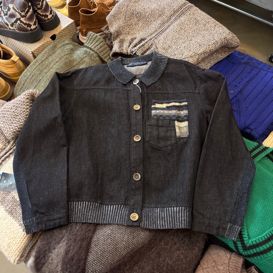 M&KYOKO 일본 에스닉 인디고 라이트 자켓 상품이미지2