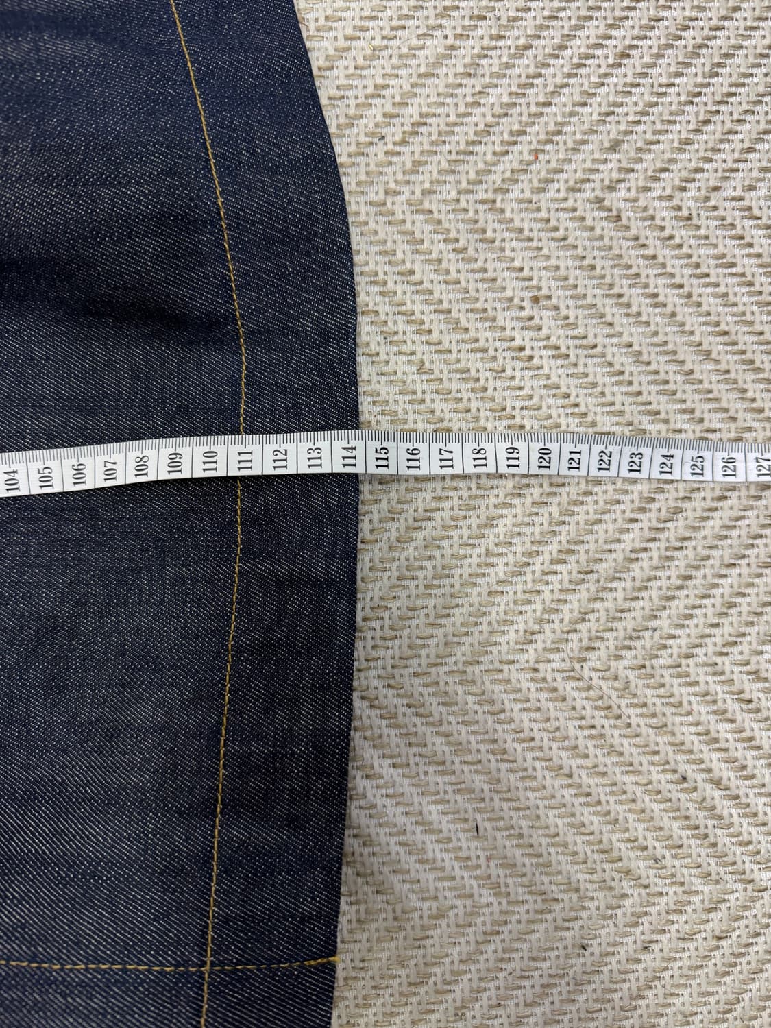 정품) 오니츠카타이거 오버핏 데님 롱자켓 M 상품이미지9