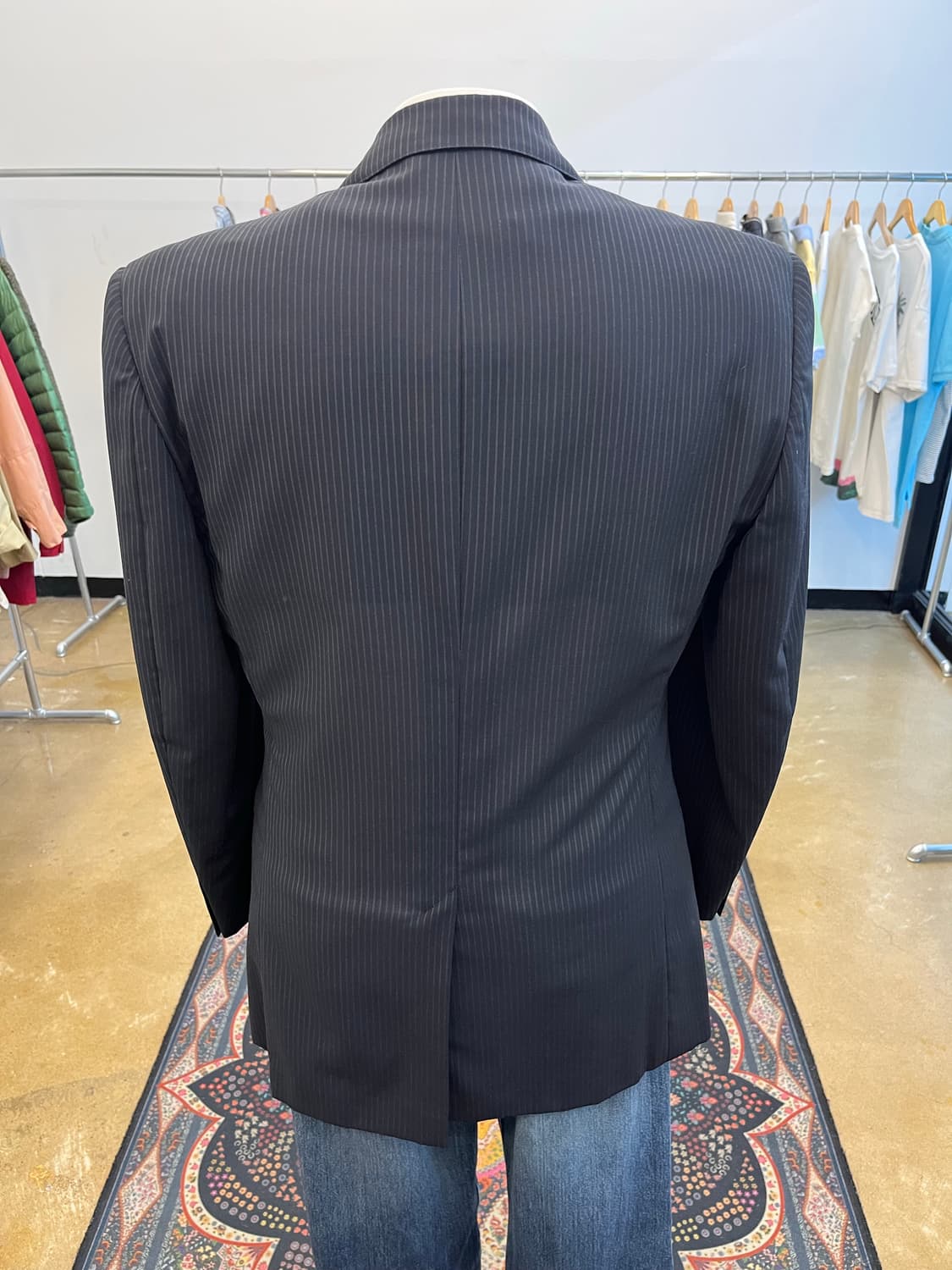 브룩스 브라더스 스트라이프 테일러드 자켓 블랙 상품이미지5