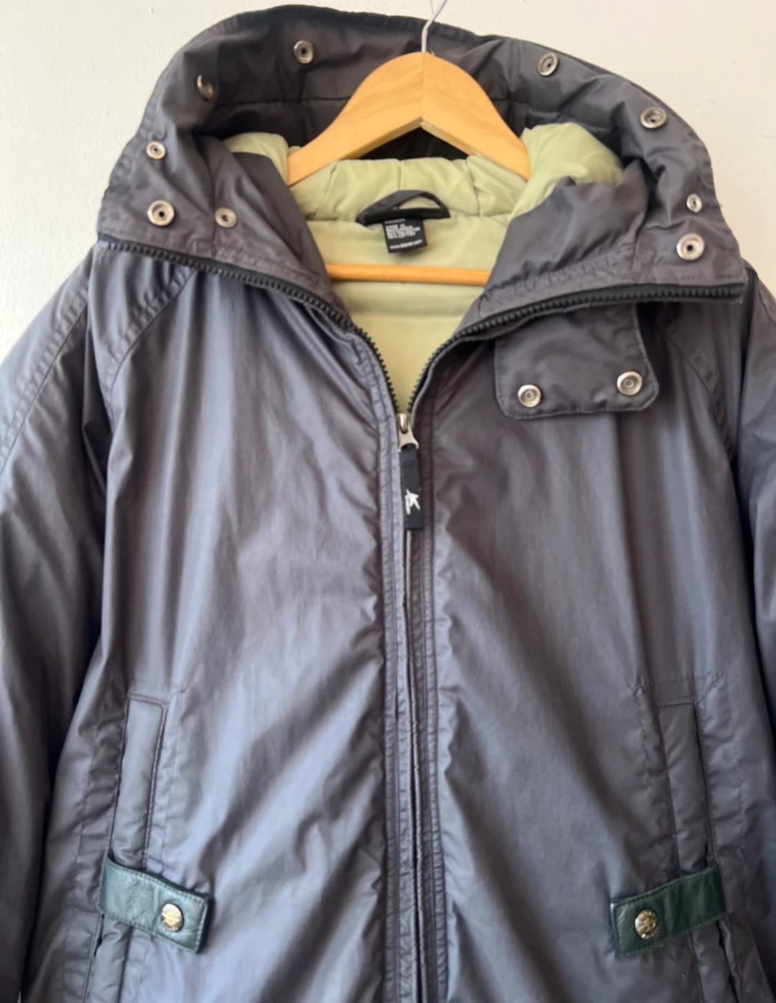 디젤 남성 차콜그레이 후드패딩점퍼 상품이미지2