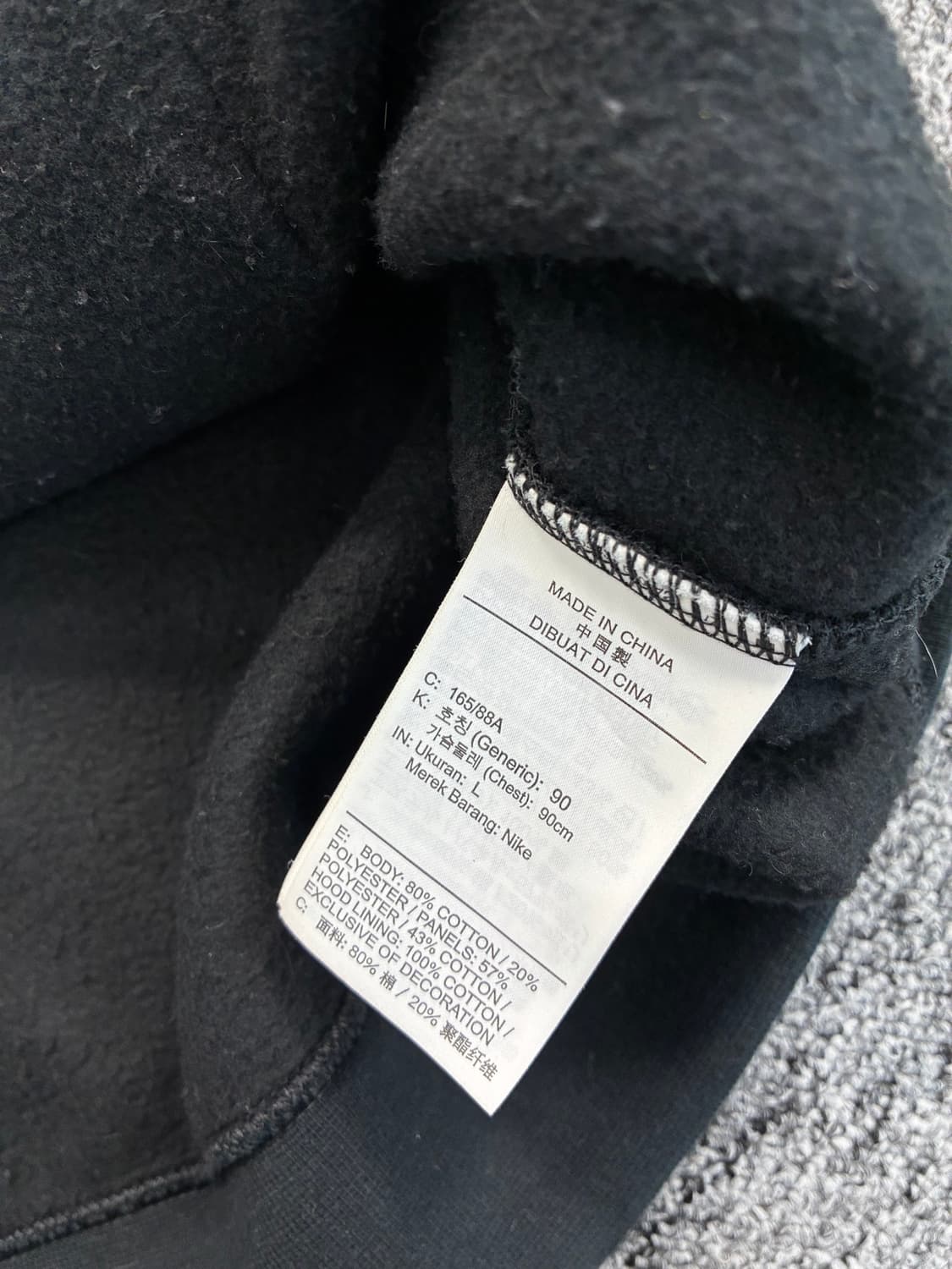 나이키 블랙 빅로고 후드티 L 상품이미지10