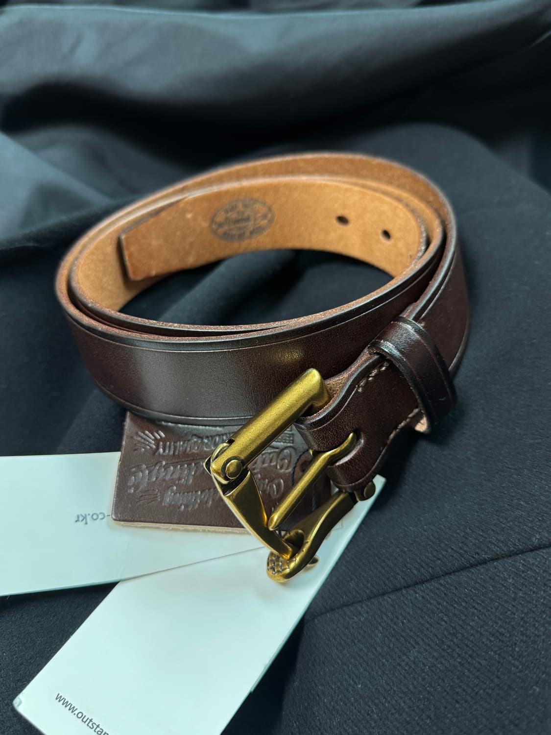 아웃스탠딩 레더 벨트 새상품 상품이미지2