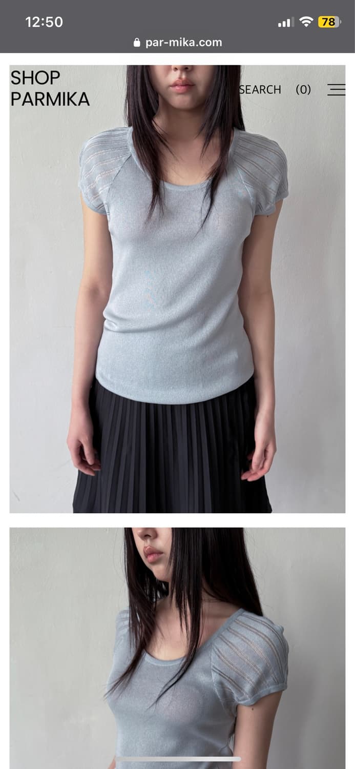 Blue knit 반팔 상품이미지3