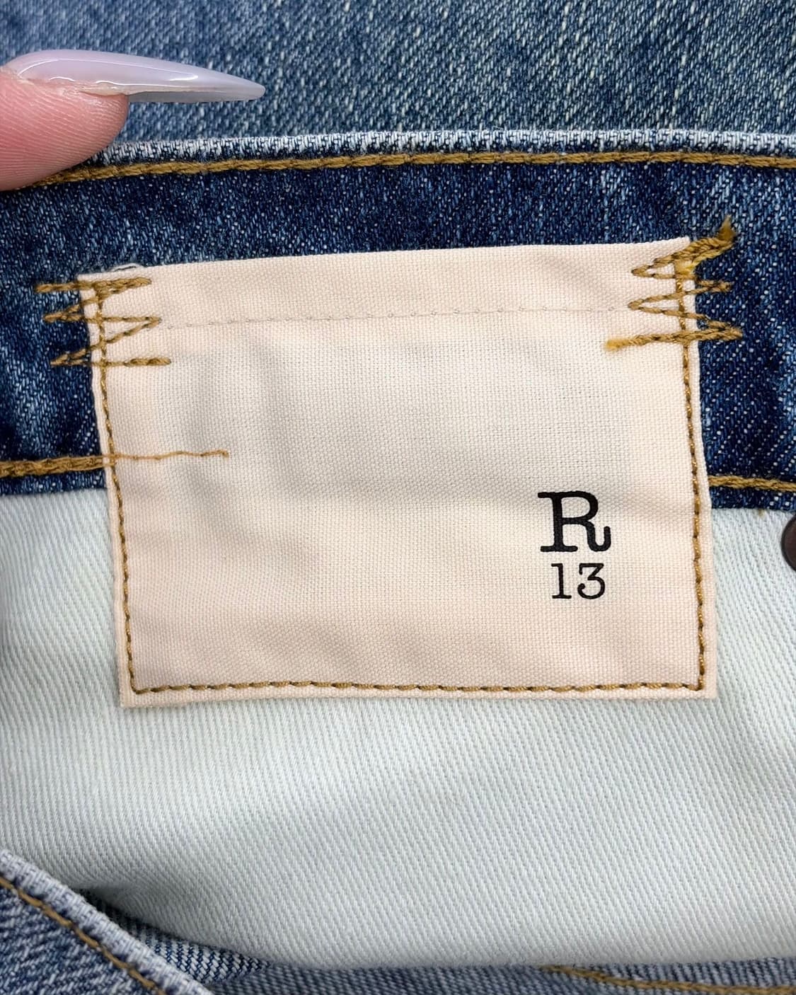 r13 워싱 클래식 블루 데님 팬츠  상품이미지7