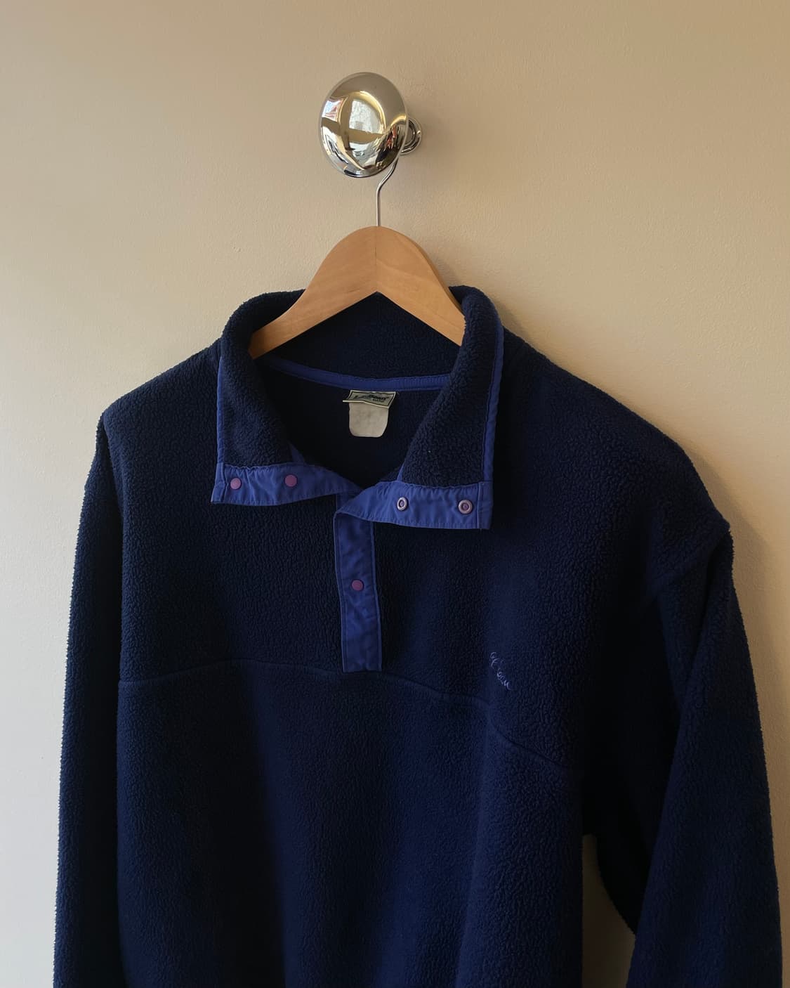 90s L.L. Bean fleece snap-T 엘엘빈 플리스 스냅티 상품이미지4