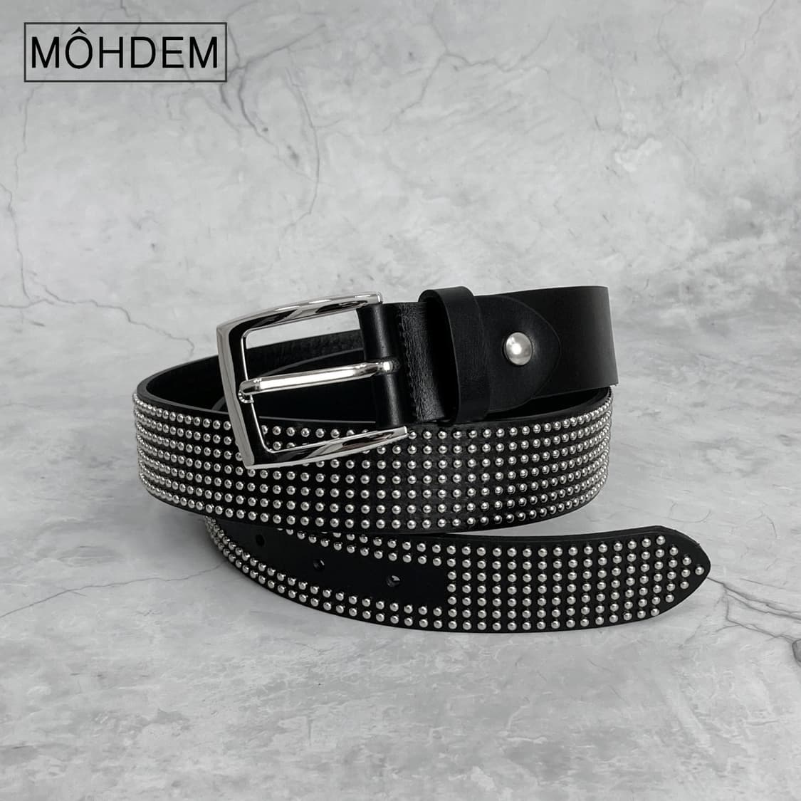 [Unisex]나노 스터드 소가죽 벨트 상품이미지5