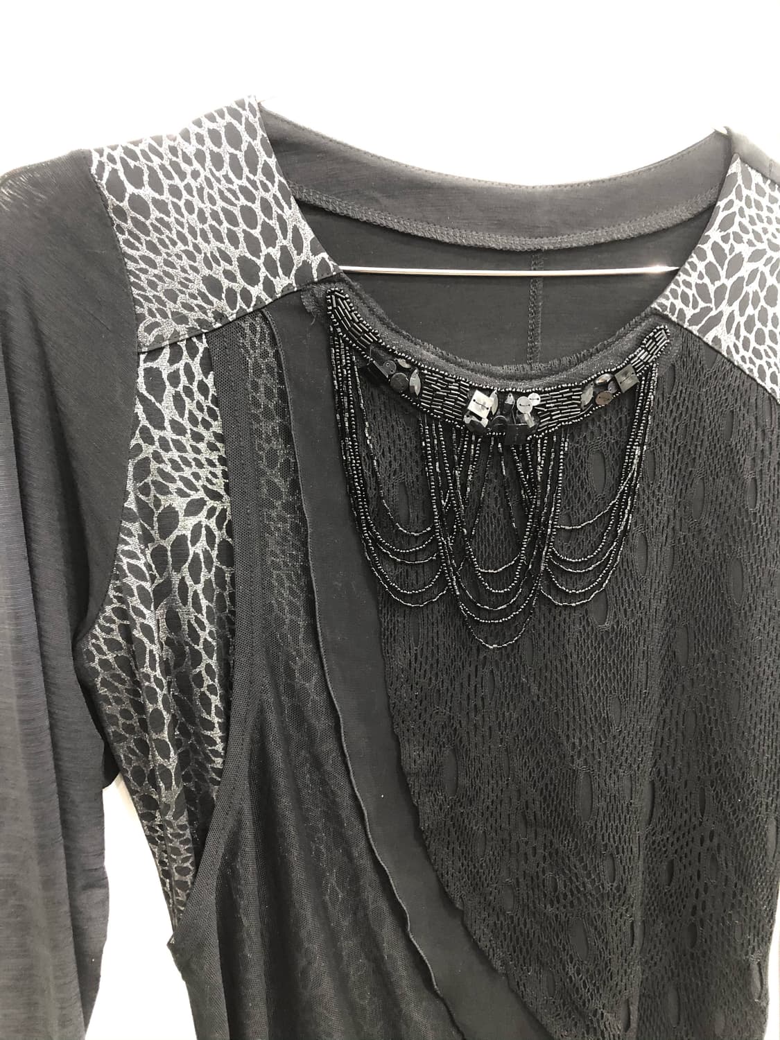 black layered mesh shirring dress 상품이미지7