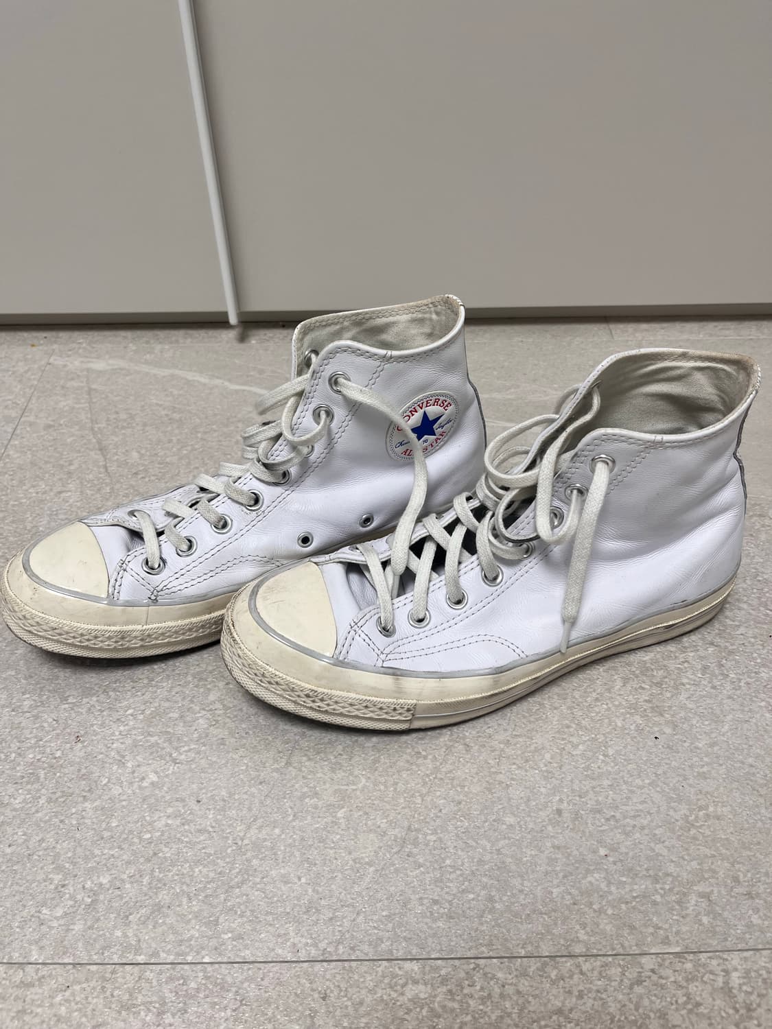 컨버스 척 70 하이 레더 화이트 260 상품이미지2