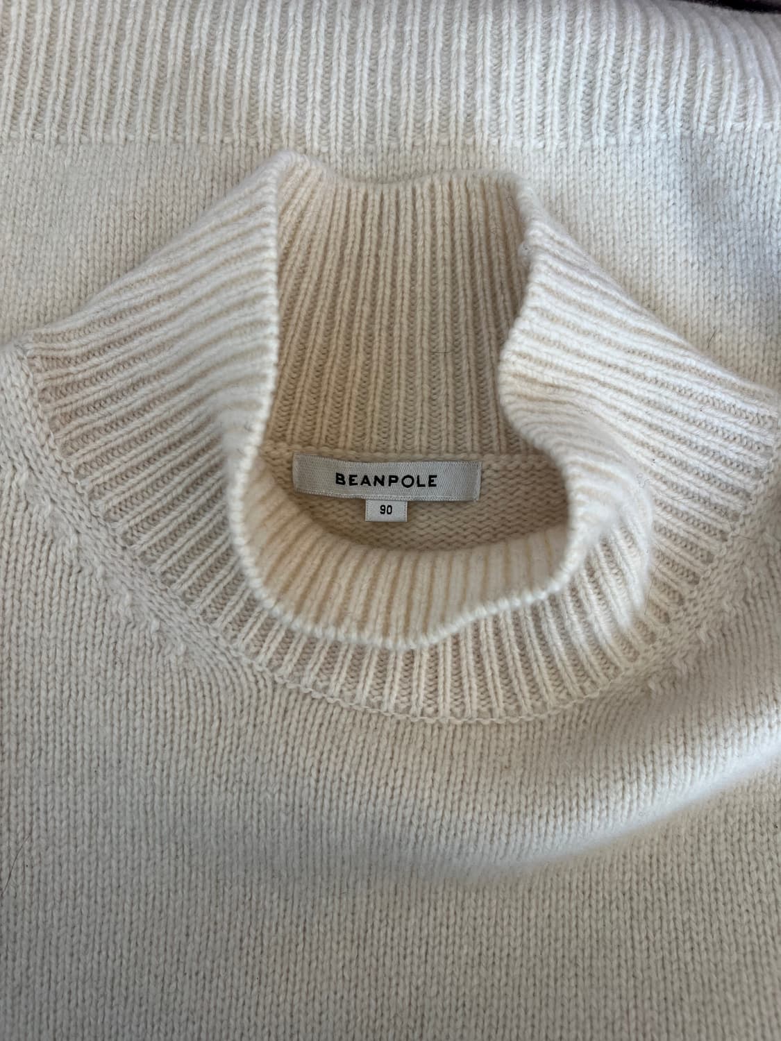 빈폴 여성 아이보리 울캐시미어니트 터틀넥니트 상품이미지5