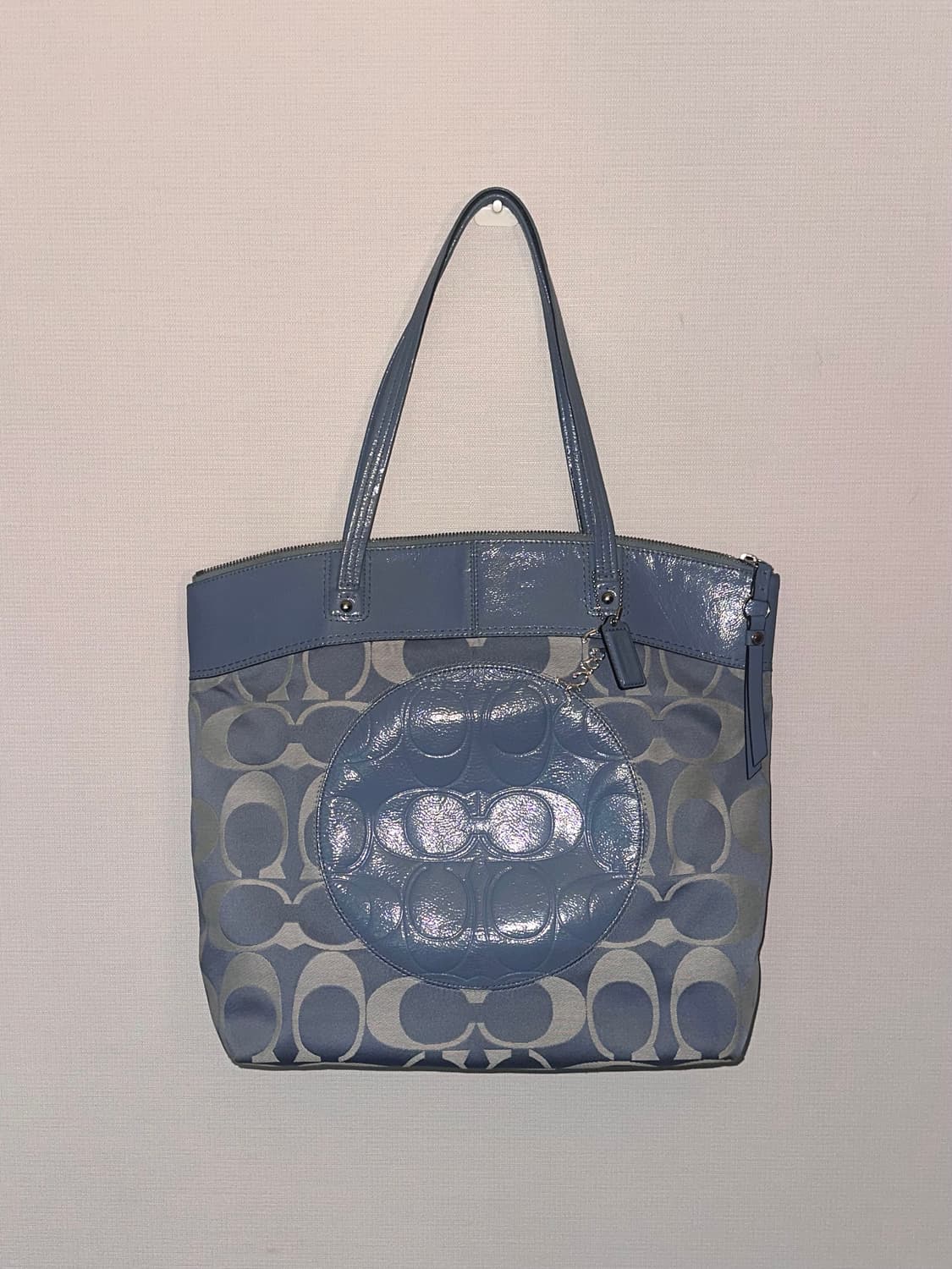 코치 빈티지 스카이블루 빅 숄더백 상품이미지4