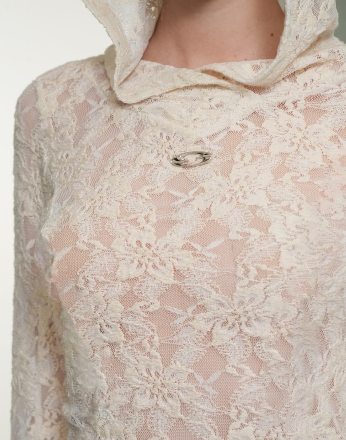 그레일즈 LACE HOOD TOP [WHITE] 상품이미지4