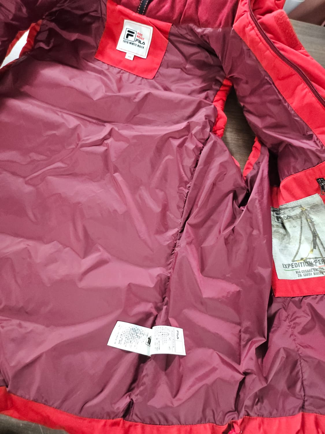 휠라 레드 패딩 조끼 베스트 100 상품이미지5