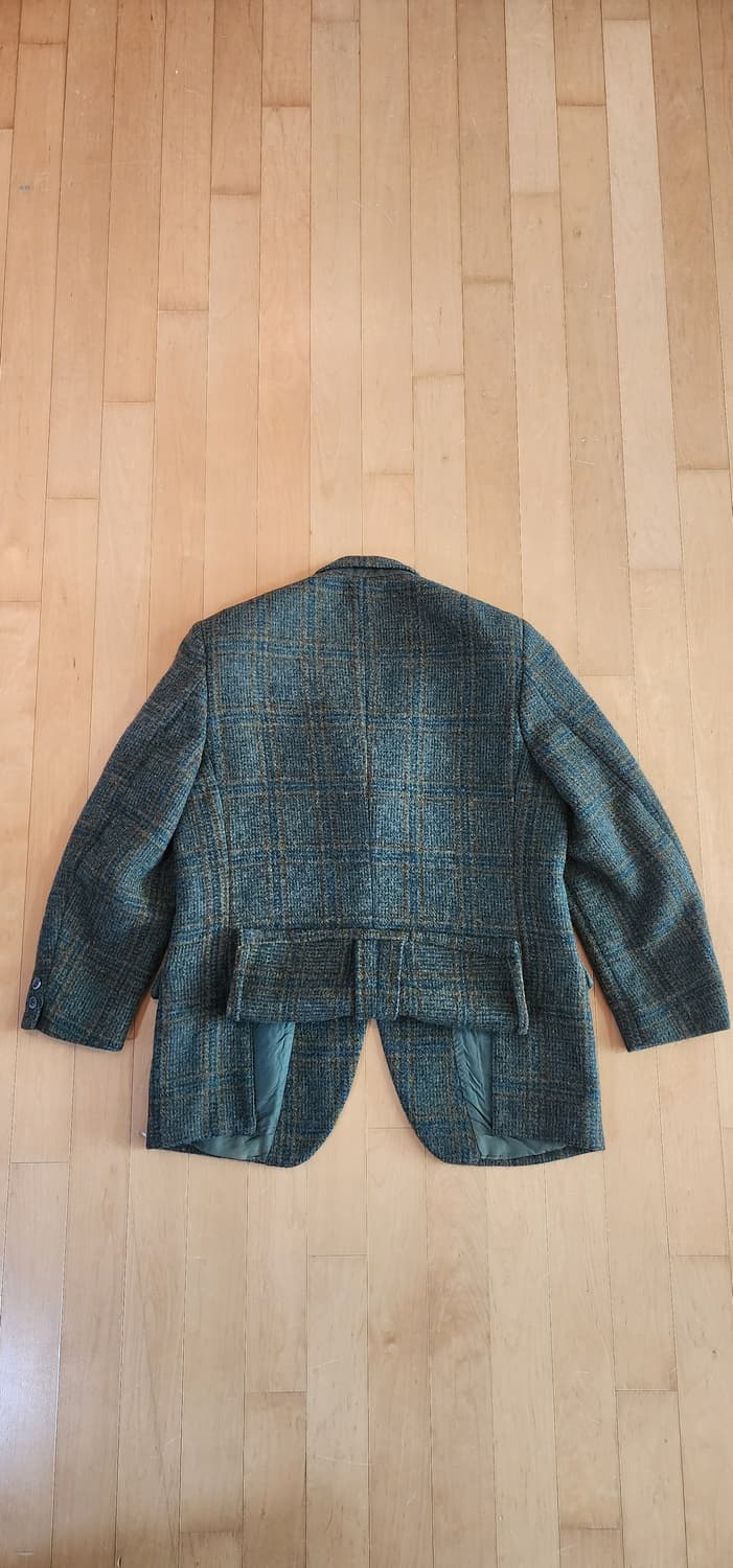 해리스트위드 그린체크 자켓 L 상품이미지5