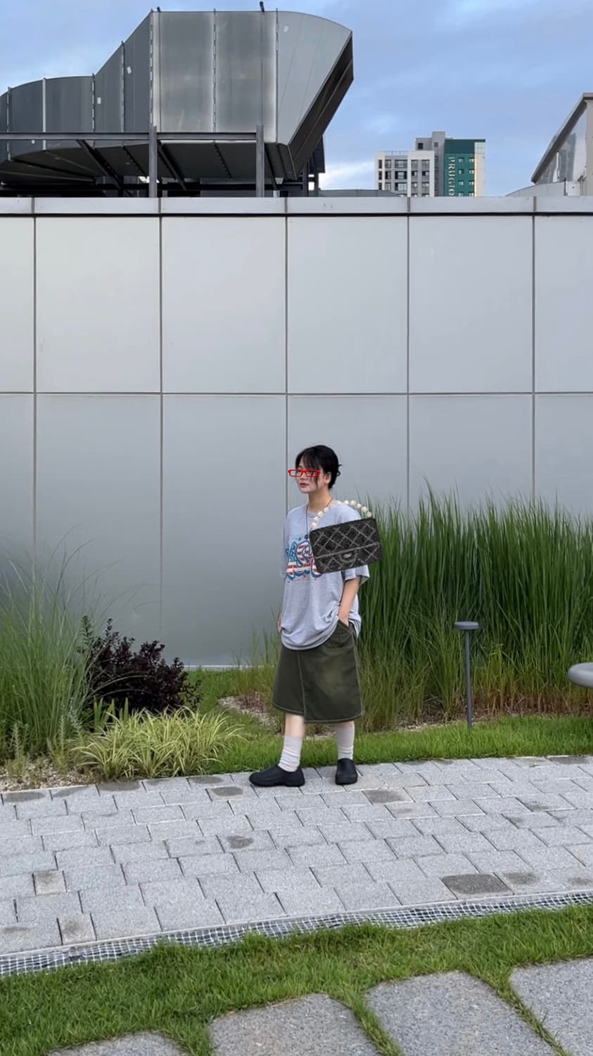 배색 랩 스커트 상품이미지3