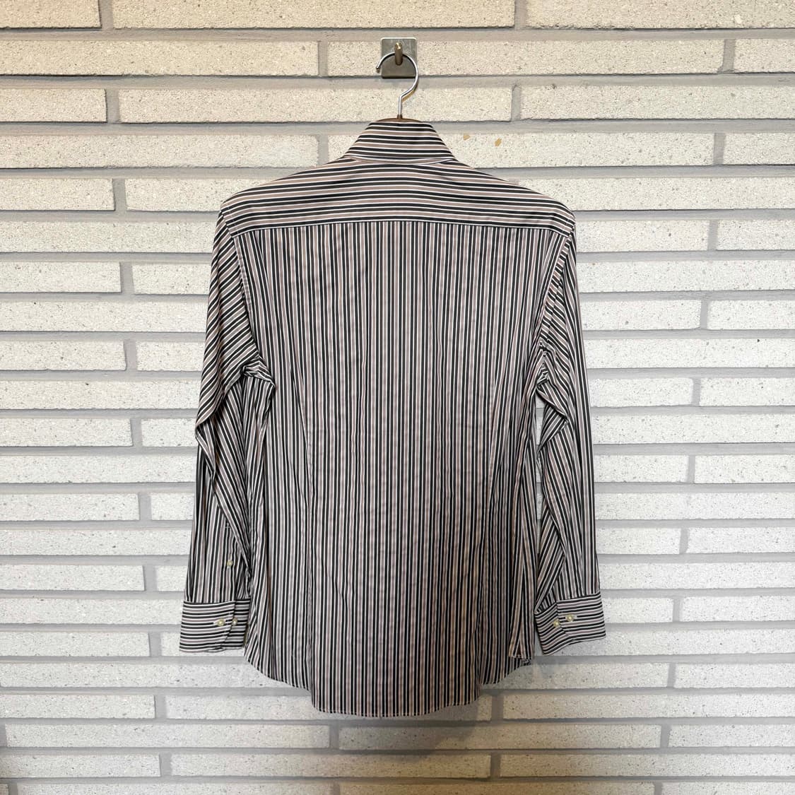 JPN VINTAGE 긴팔 셔츠 스트라이프 배색 디테일 상품이미지2