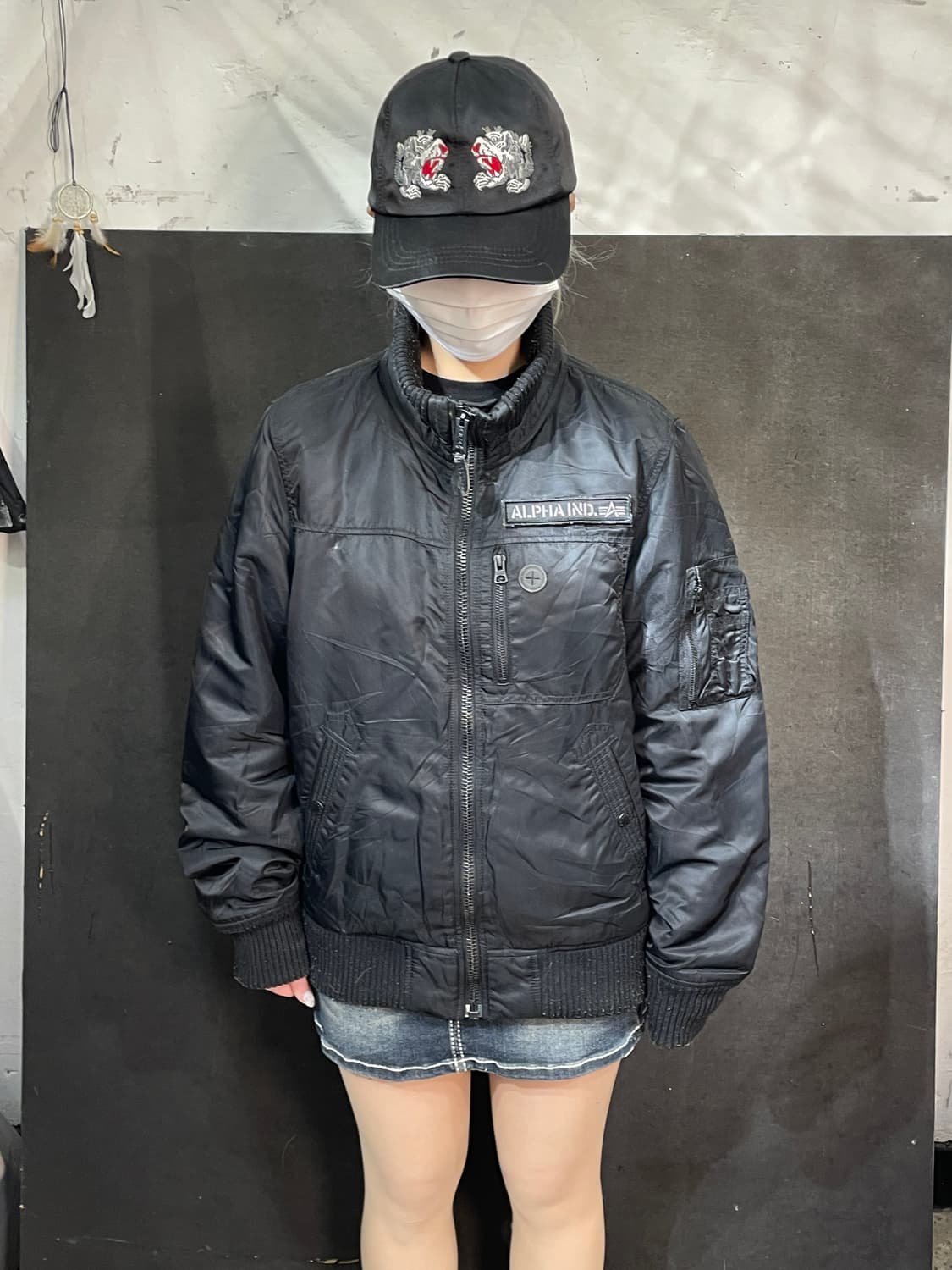 알파인더스트리 로고 패치 안감 누빔 ma-1 마원 항공잠바 M 상품이미지1