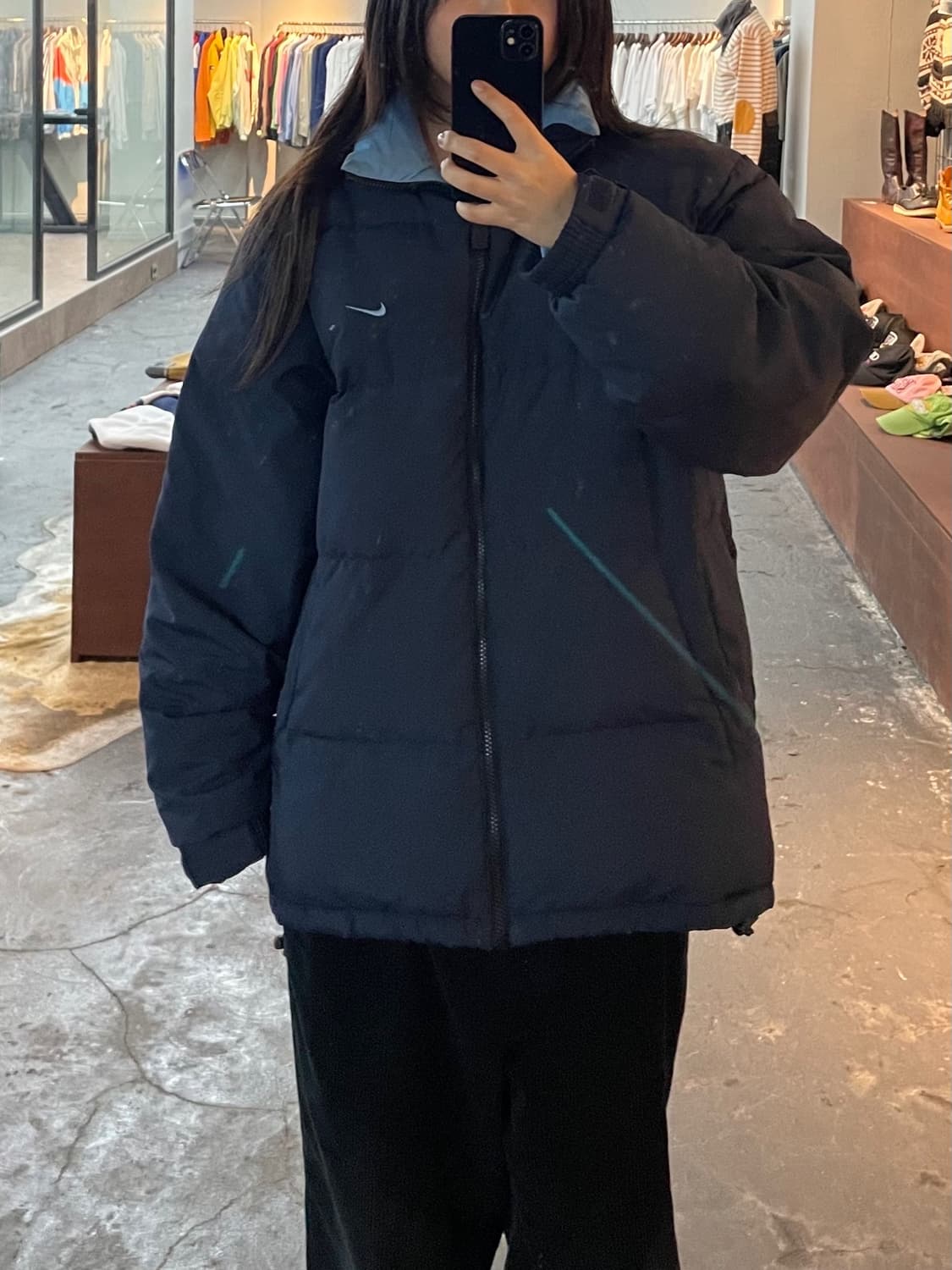 나이키 올드스쿨 덕다운 네이비 패딩 H465 상품이미지1
