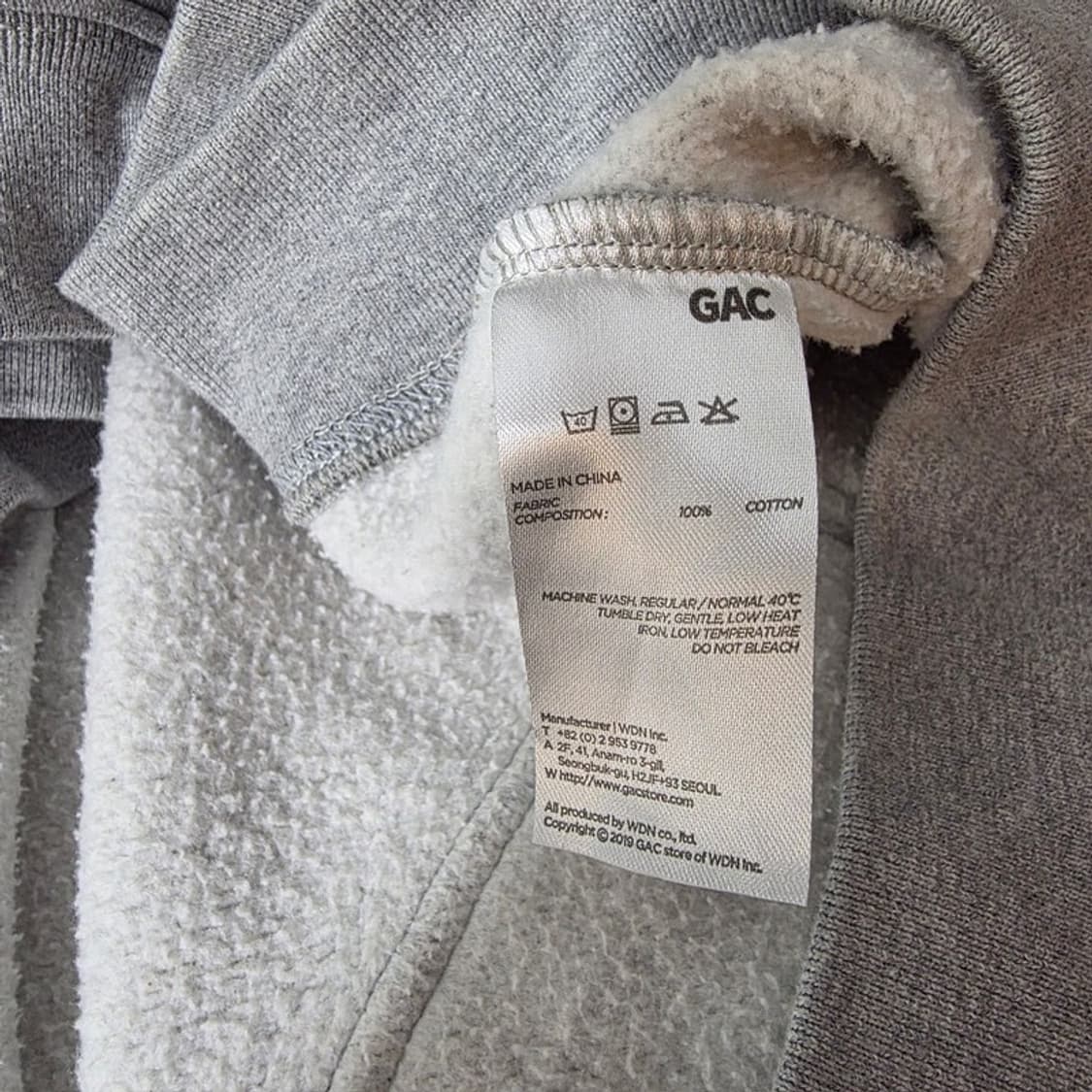 GAC Zip Hoodie Grey Back Cargo Pocket 상품이미지7