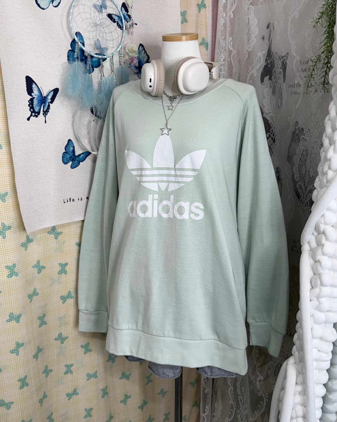 아디다스 민트 파이어버드 오버핏 맨투맨 상품이미지5