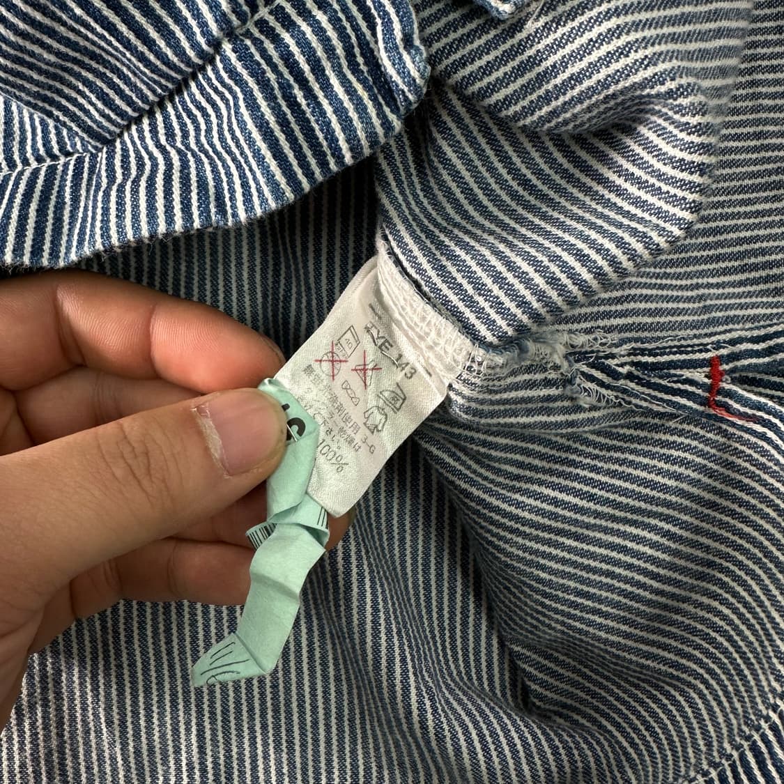 105 제팬 빈티지 90s 스트라이프 셔츠 자켓 상품이미지4