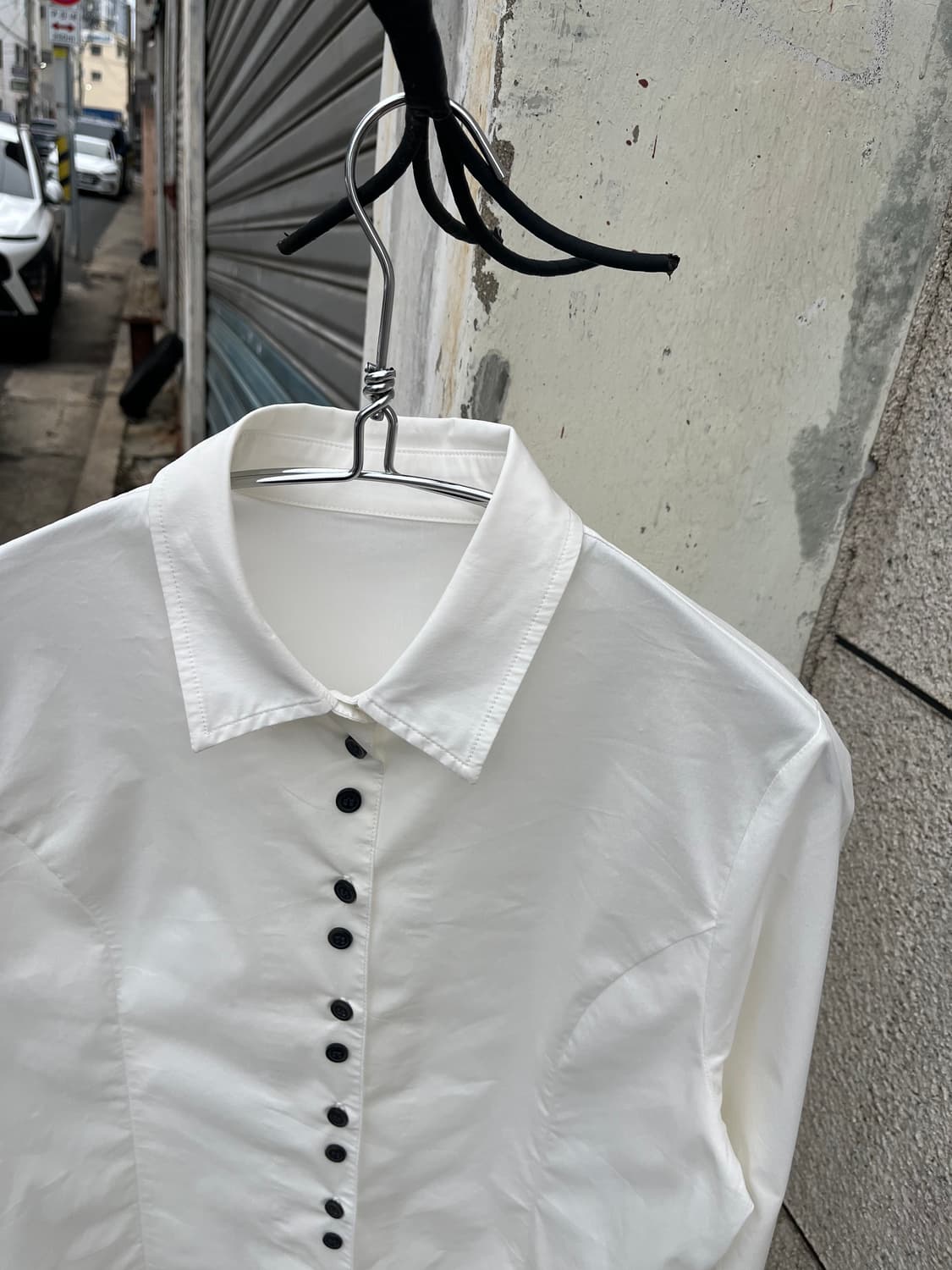 Vintage 화이트 버튼업 셔츠  상품이미지2