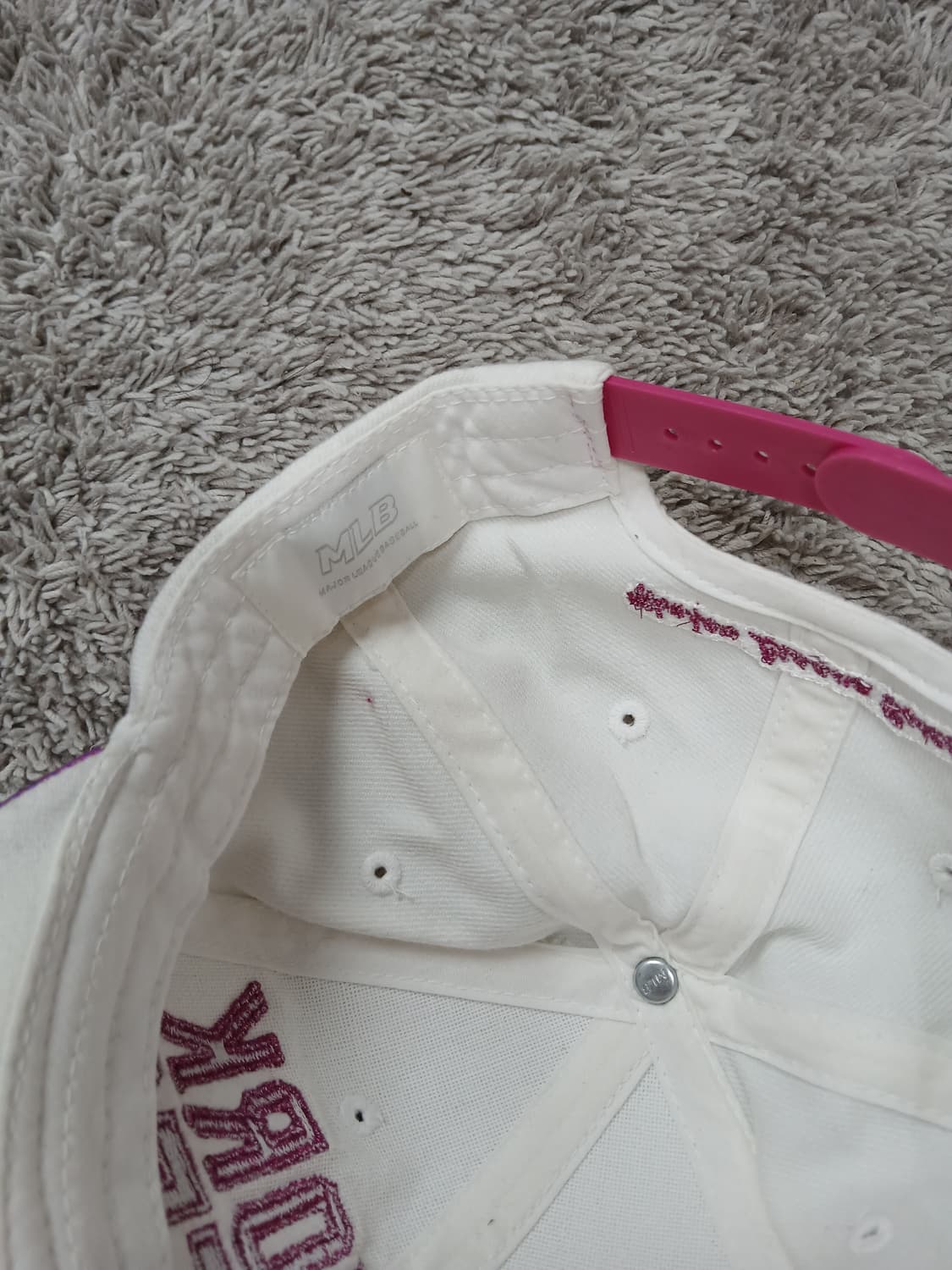 키즈 뉴욕 양키스 스냅백 핑크 메탈릭 챙모자 상품이미지6