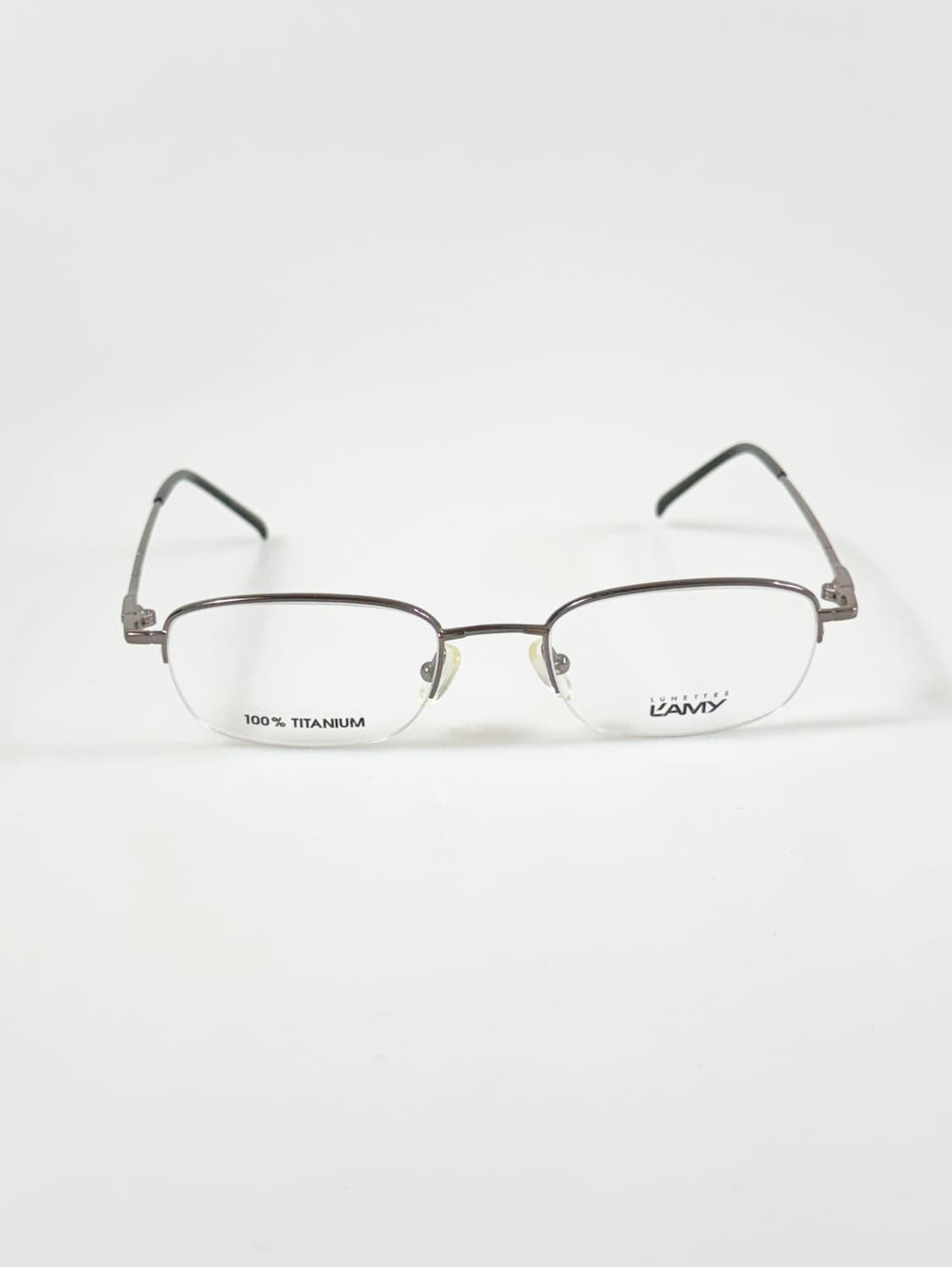 LAMY 실버 티타늄 반무테 스퀘어 프레임 빈티지 안경 상품이미지2